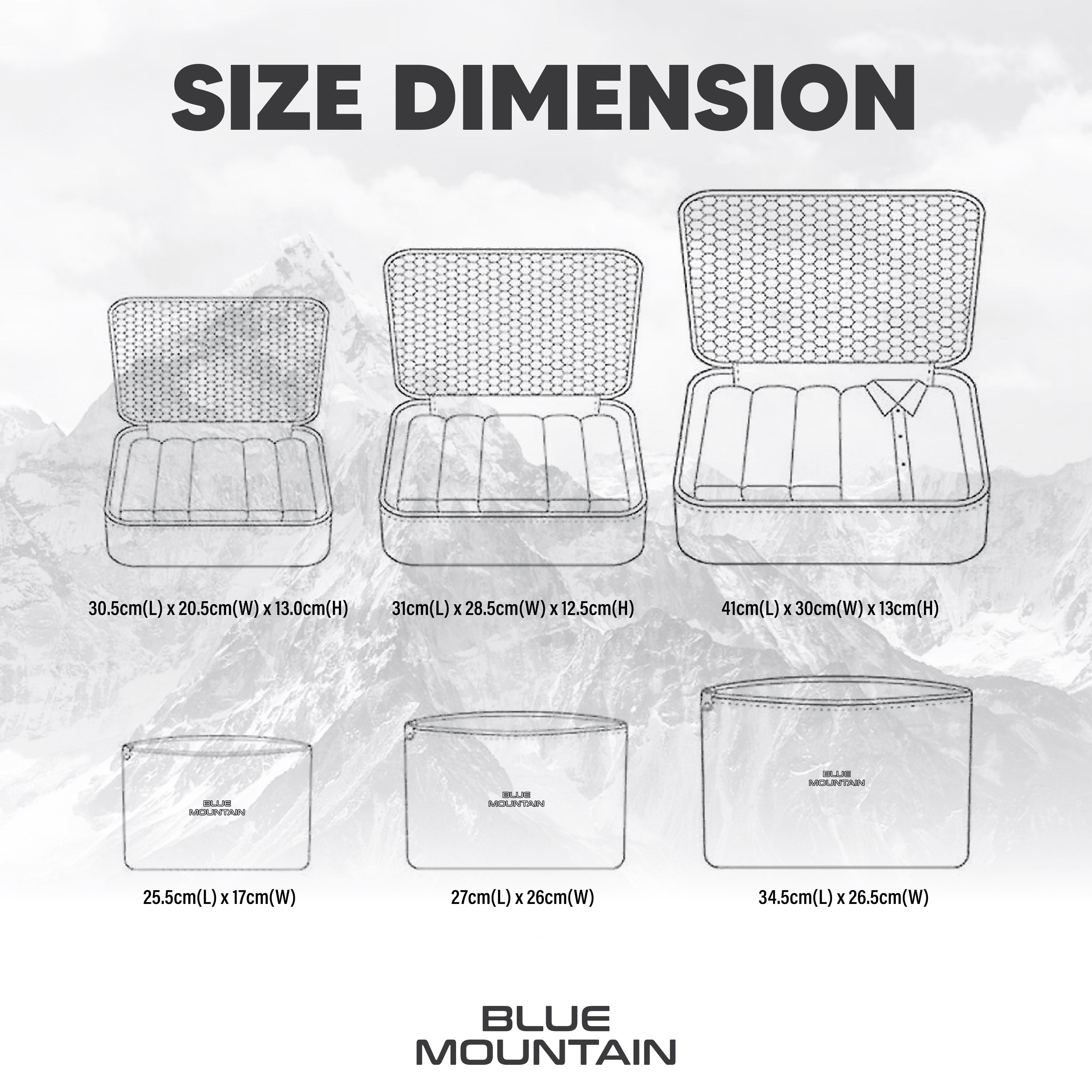 Blue Mountain 6 in 1 Travel Organizer Set