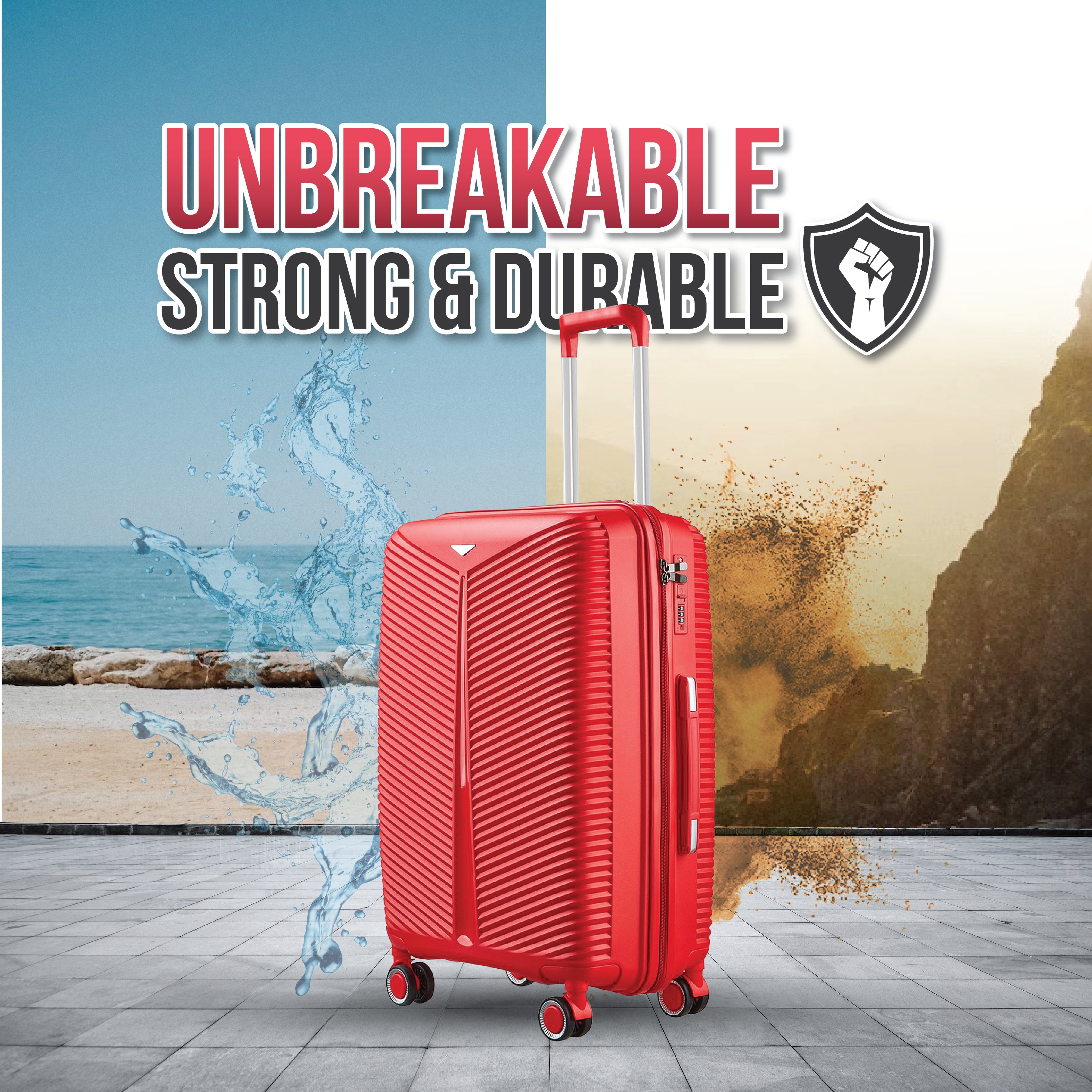 Blue Mountain 20"/24"/28" Altair UNBREAKABLE PP Expandable Luggage Hand Bag TSA Lock Hard Case Trolley Suitcases