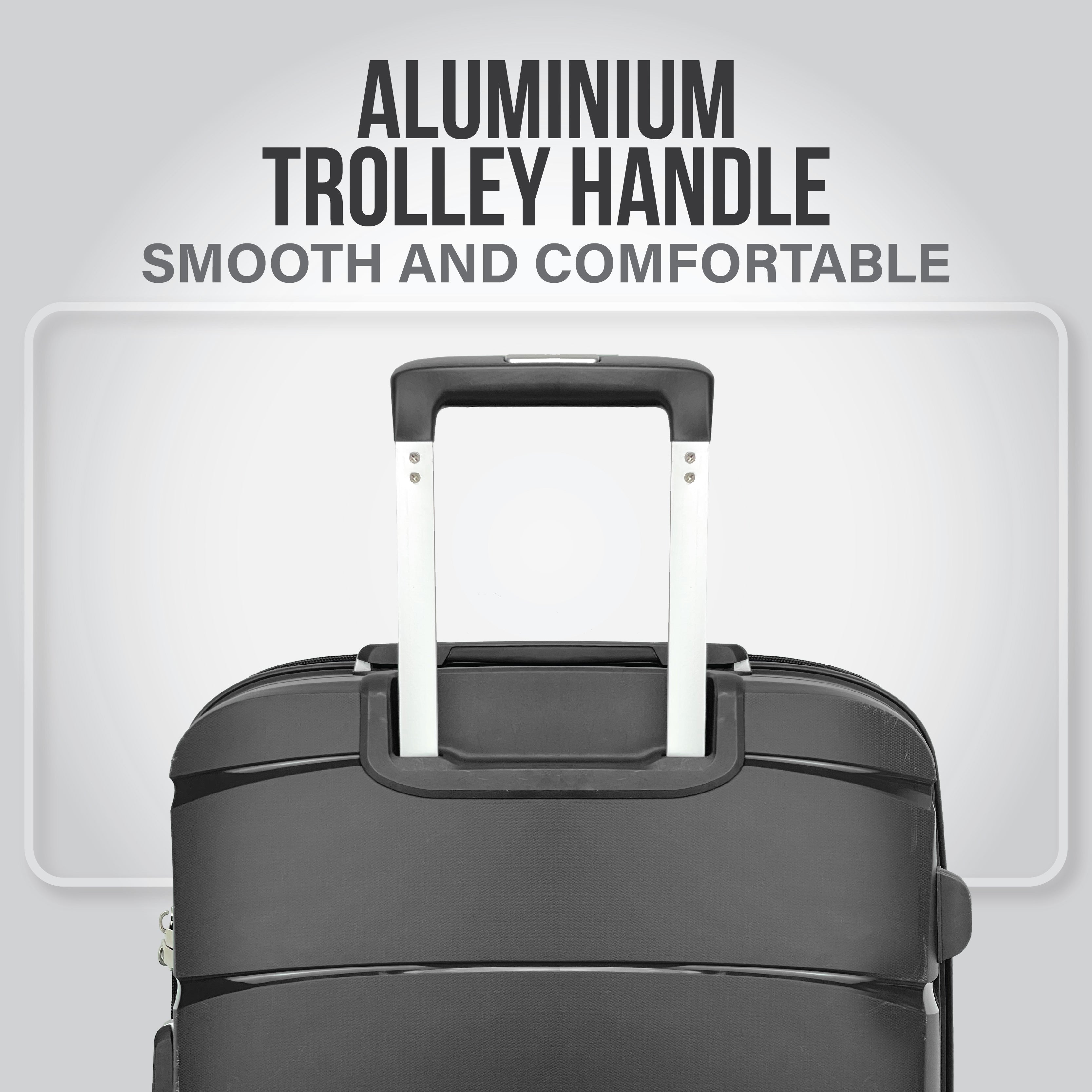 Blue Mountain 20"/24"/28" Hugoz UNBREAKABLE PP Expandable Hard Case Hand Trolley Luggage Bag Suitcases with Lock