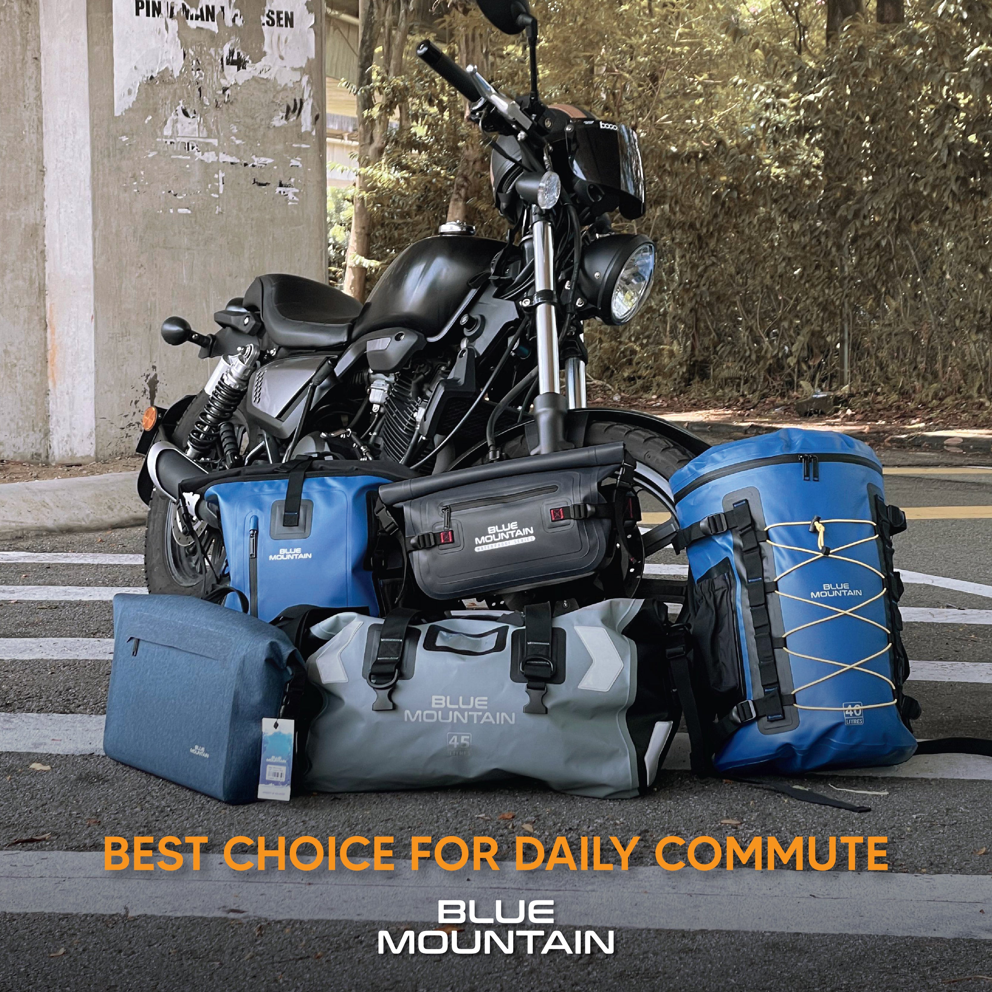Blue Mountain DeepDive 45L Duffel Dry Bag Offshore Splashproof Travel Backpack Adjustable Shoulder Strap