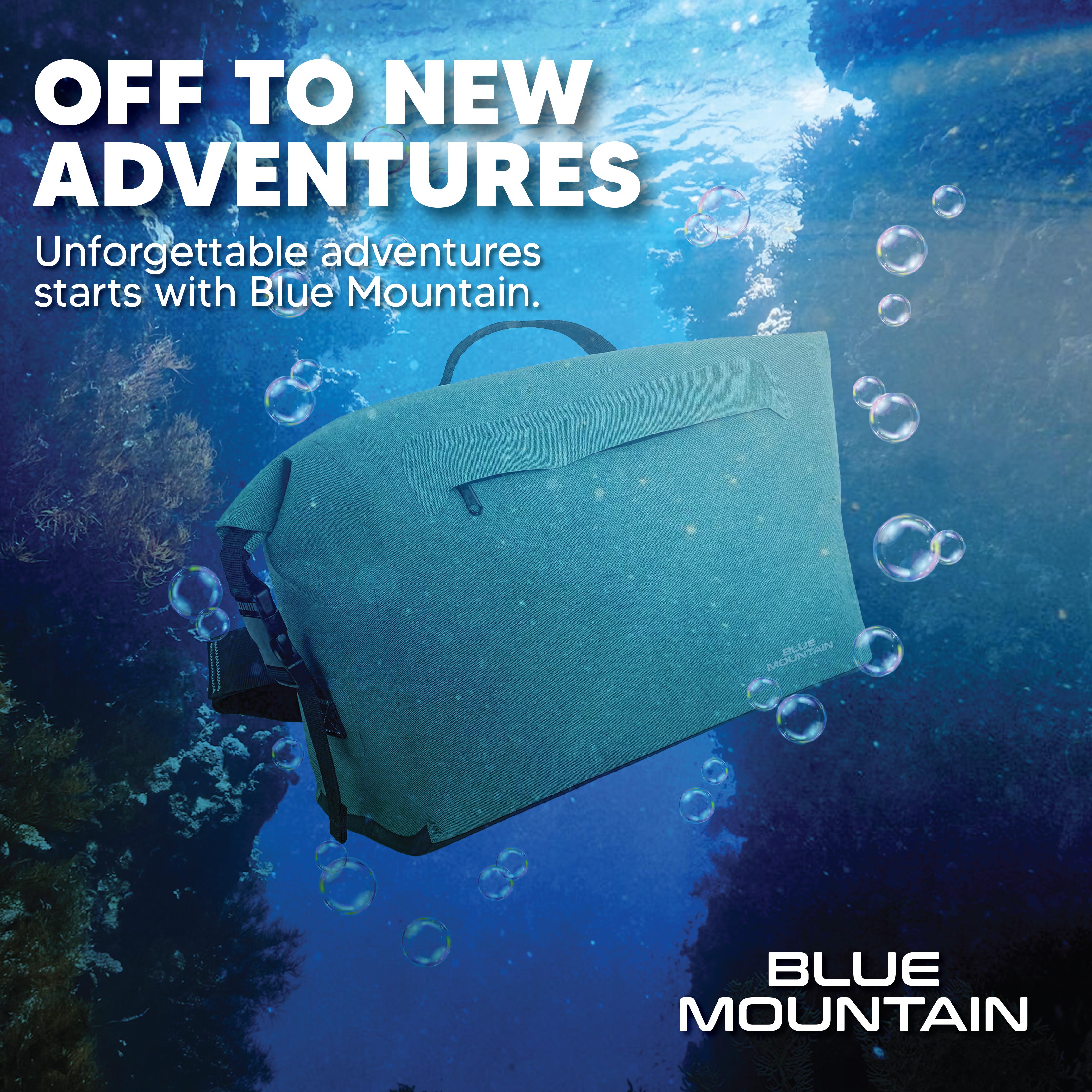 Blue Mountain OceanOdyssey 13L Dry Camera Sling Bag Outdoor Sports Splashproof Travel Big Crossbody Adjustable