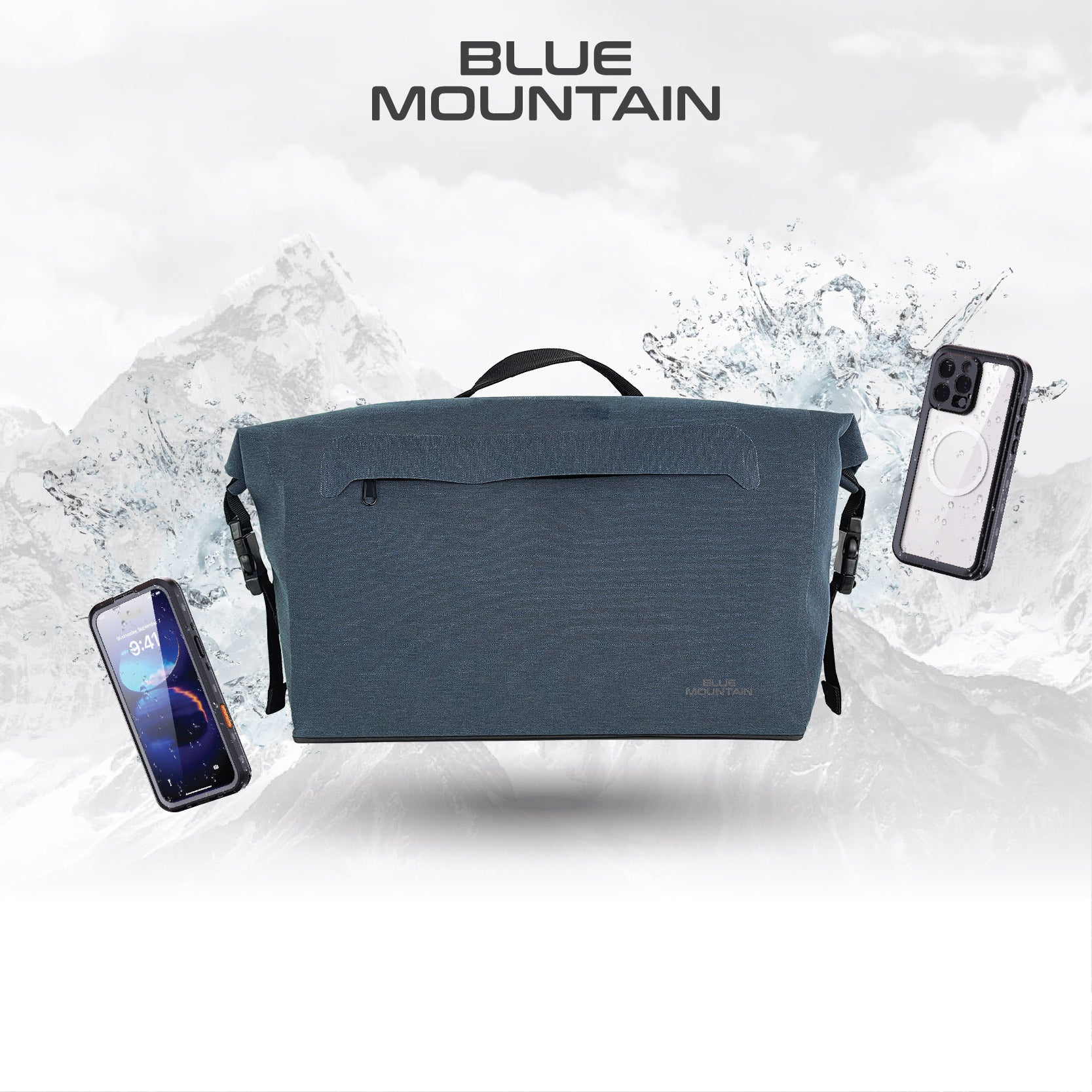 Blue Mountain OceanOdyssey 13L Dry Camera Sling Bag Outdoor Sports Splashproof Travel Big Crossbody Adjustable