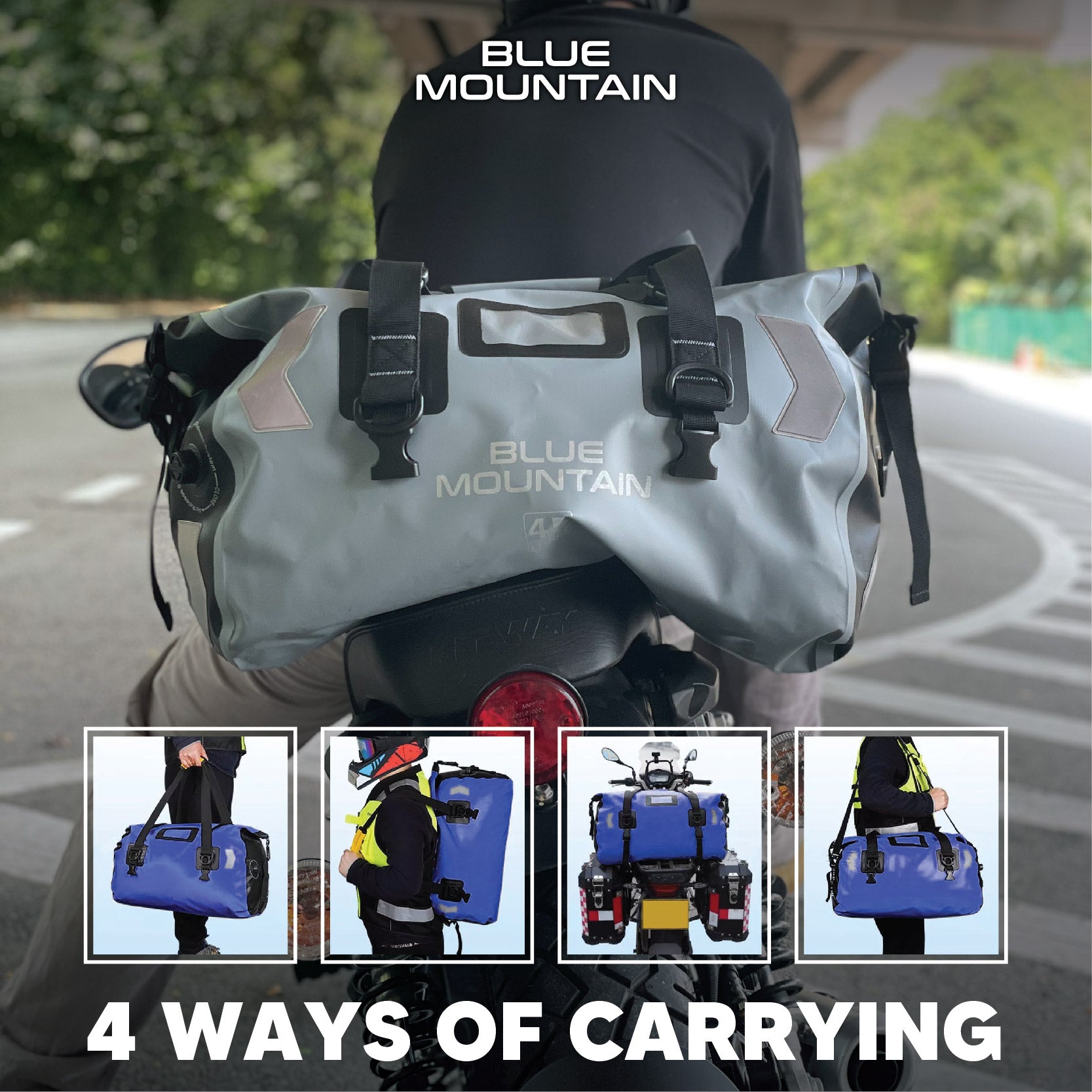 Blue Mountain DeepDive 45L Duffel Dry Bag Offshore Splashproof Travel Backpack Adjustable Shoulder Strap