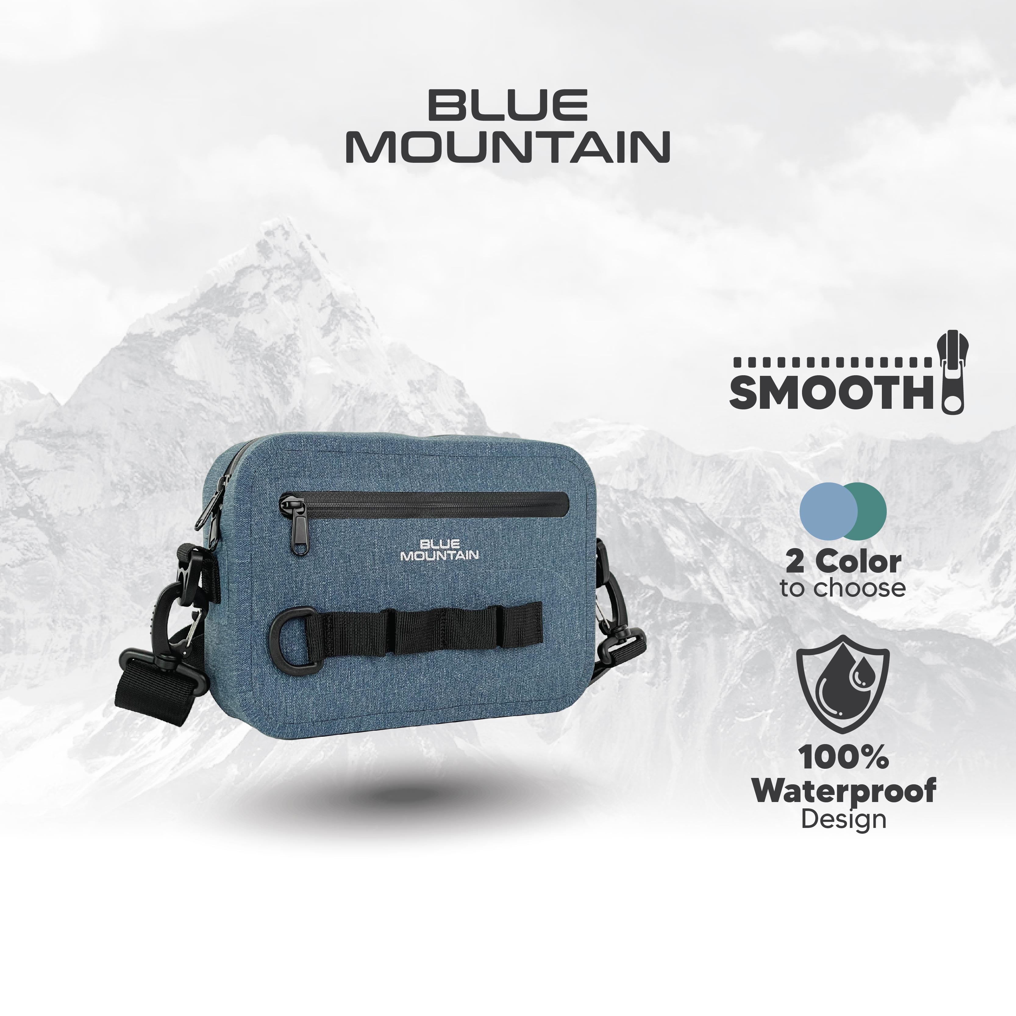 Blue Mountain DrizzleDuel 3L Dry Sling Bag Outdoor Sports Splashproof Travel Backpack Adjustable Shoulder Strap