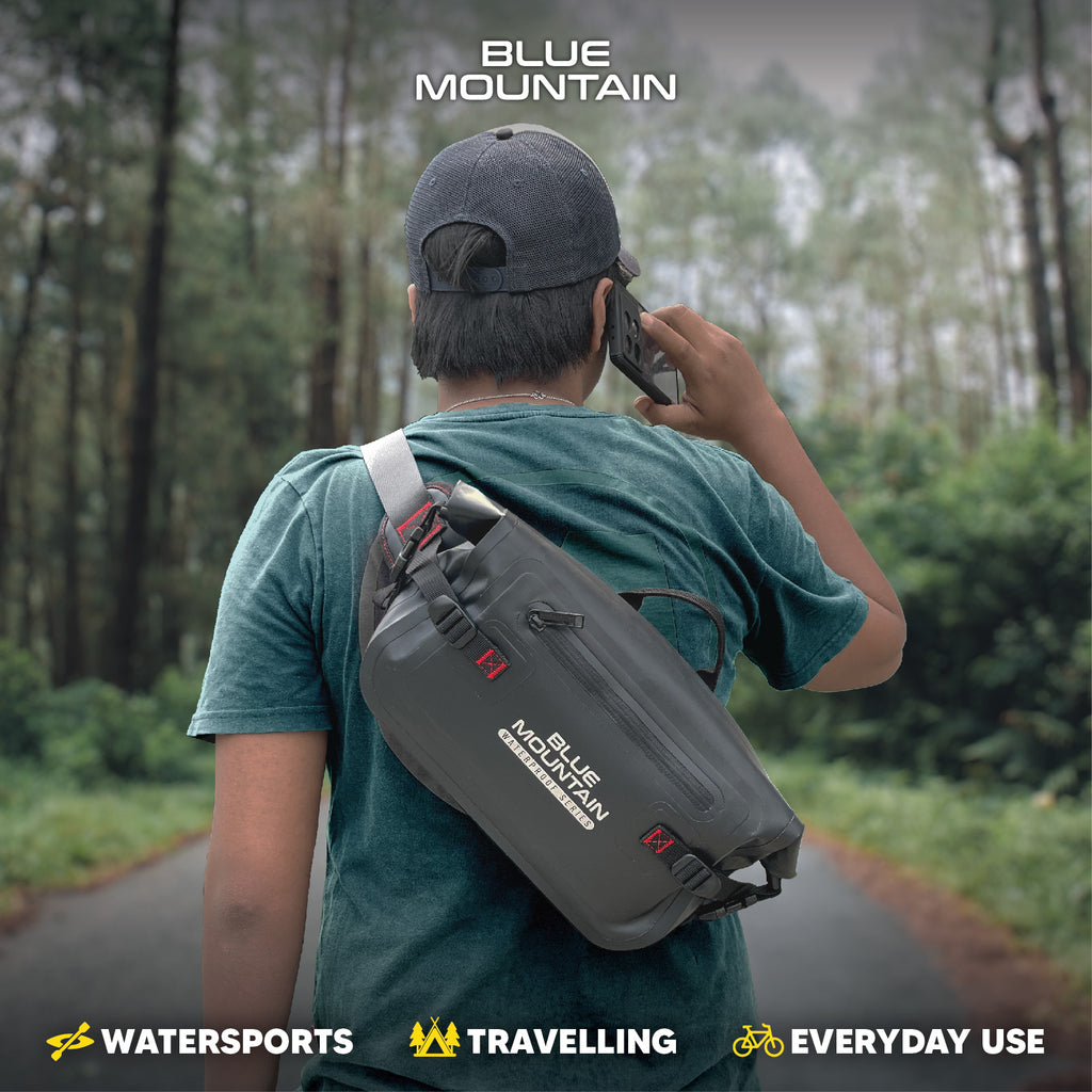 Blue Mountain WetWild 5L Dry Sling Bag Outdoor Sports Splashproof Travel Backpack Adjustable Shoulder Strap