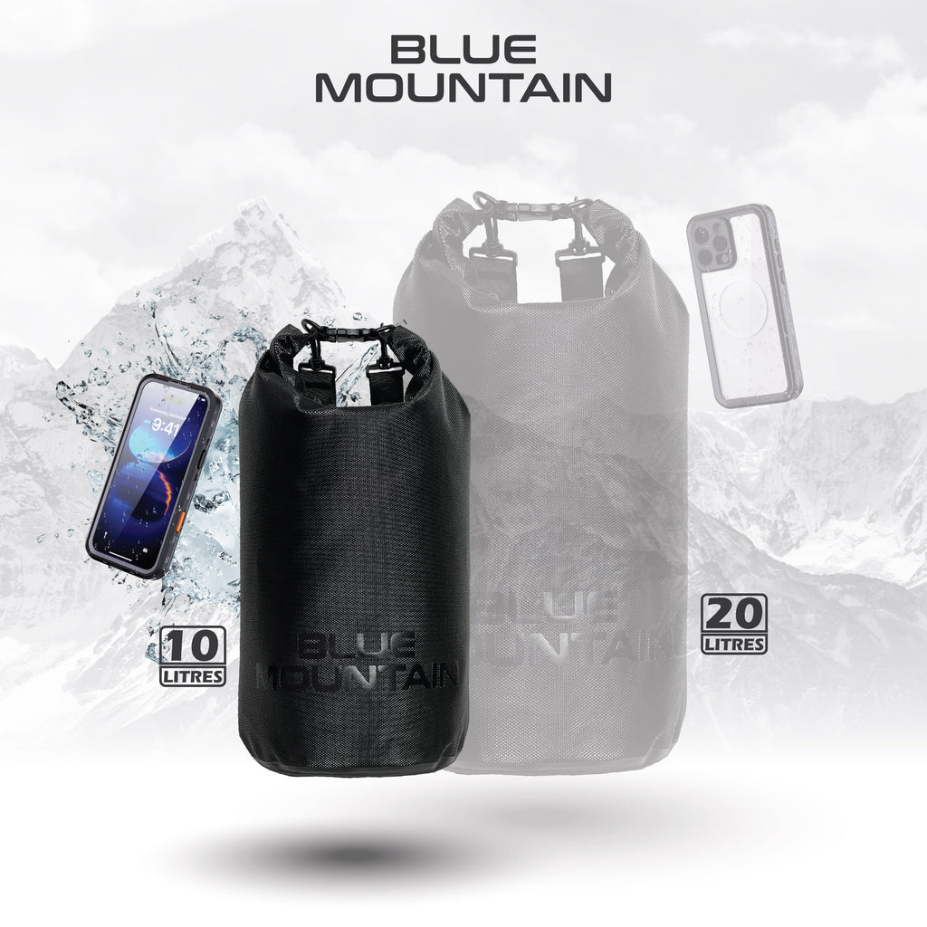 Blue Mountain 10L/20L Dry Bag Outdoor Sports Splashproof Travel Sling Backpack Adjustable Shoulder Strap