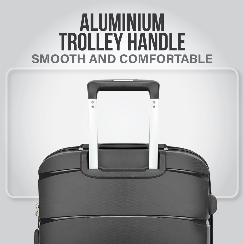 Blue Mountain 20"/24"/28" Hugoz UNBREAKABLE PP Expandable Hard Case Hand Trolley Luggage Bag Suitcases with Lock