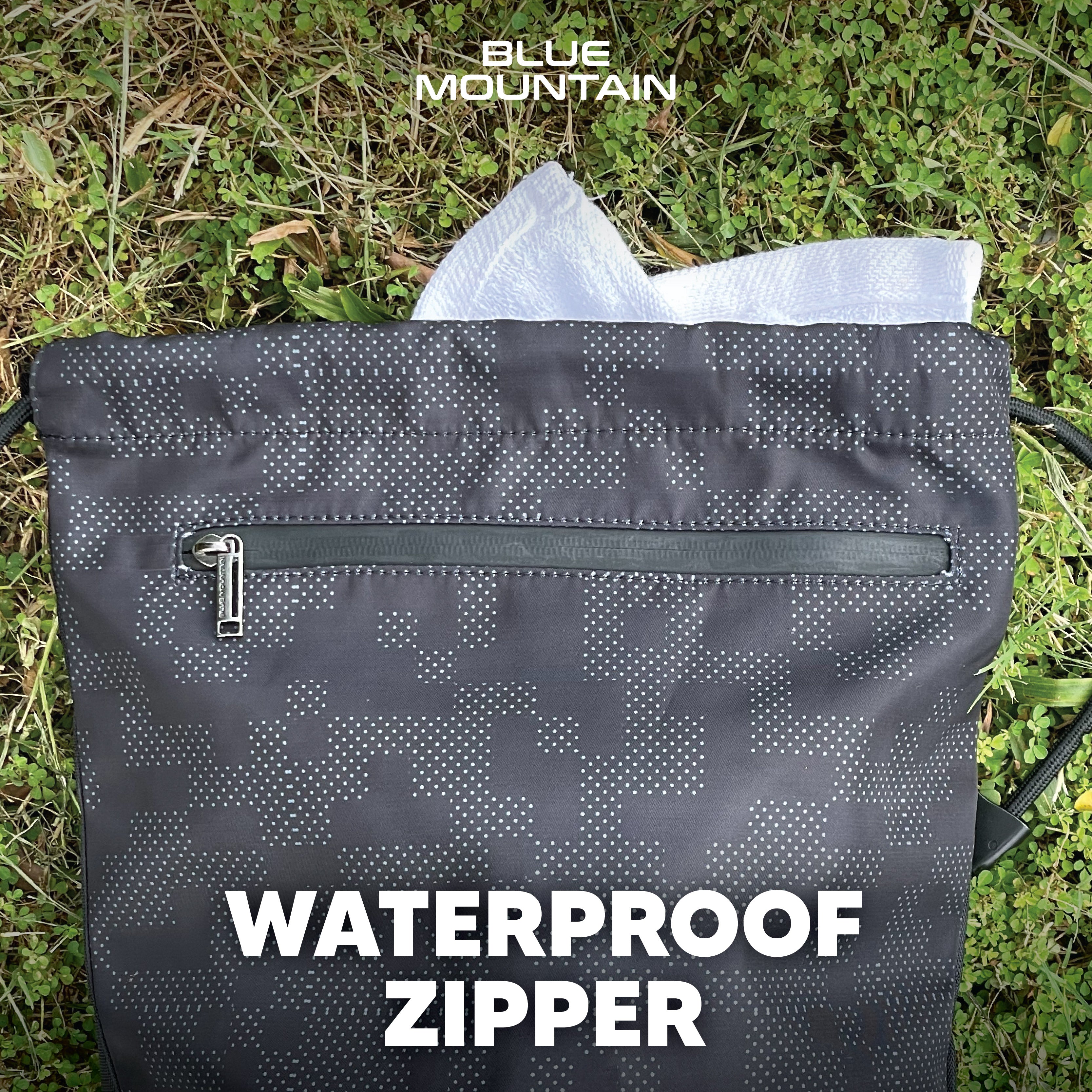 Blue Mountain Polyester Drawstring Bag