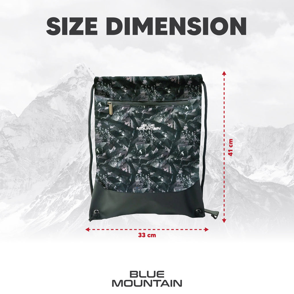 Blue Mountain Polyester Drawstring Bag