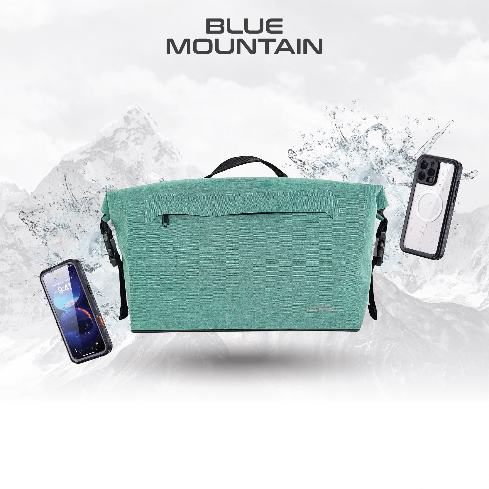 Blue Mountain OceanOdyssey 13L Dry Camera Sling Bag Outdoor Sports Splashproof Travel Big Crossbody Adjustable