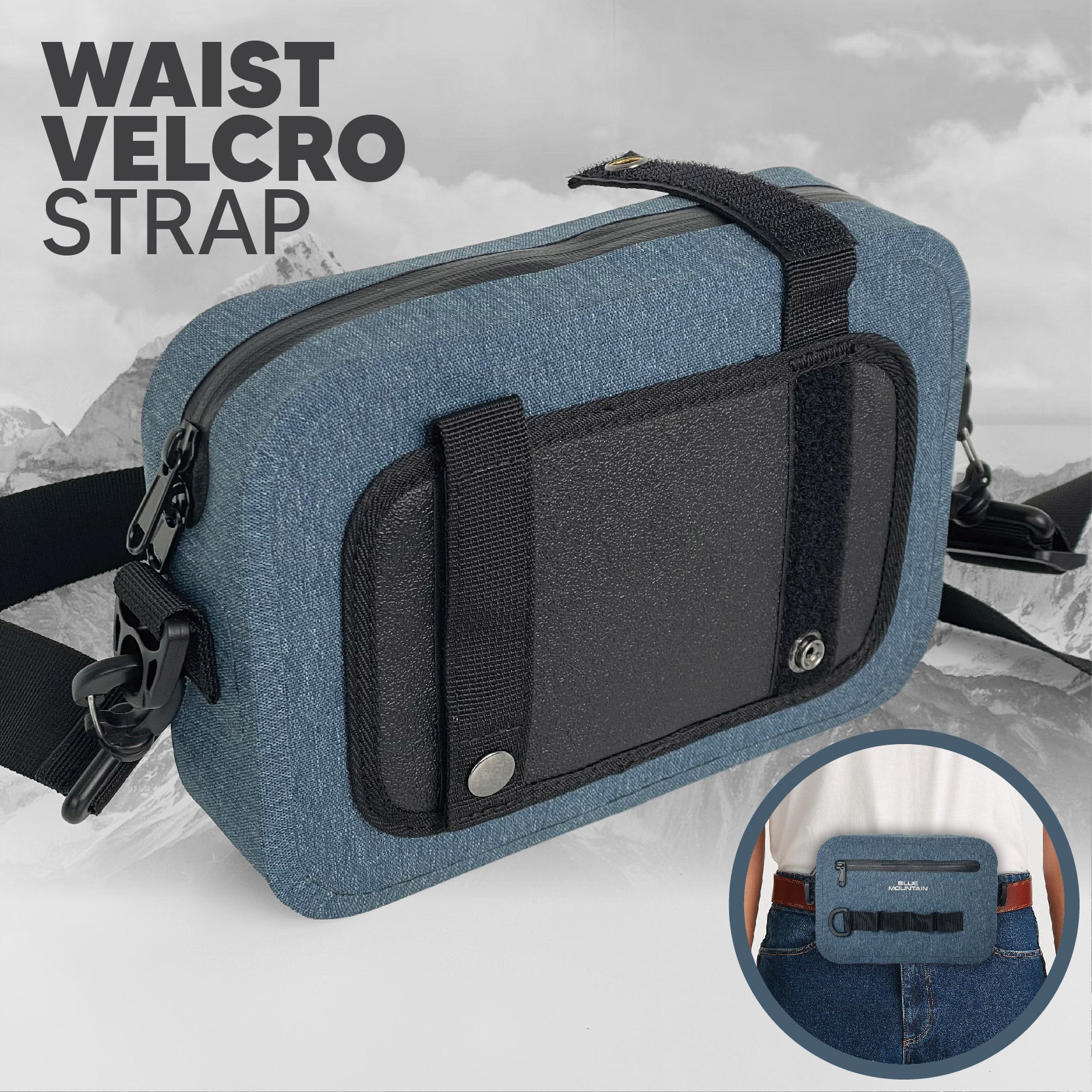 Blue Mountain DrizzleDuel 3L Dry Sling Bag Outdoor Sports Splashproof Travel Backpack Adjustable Shoulder Strap