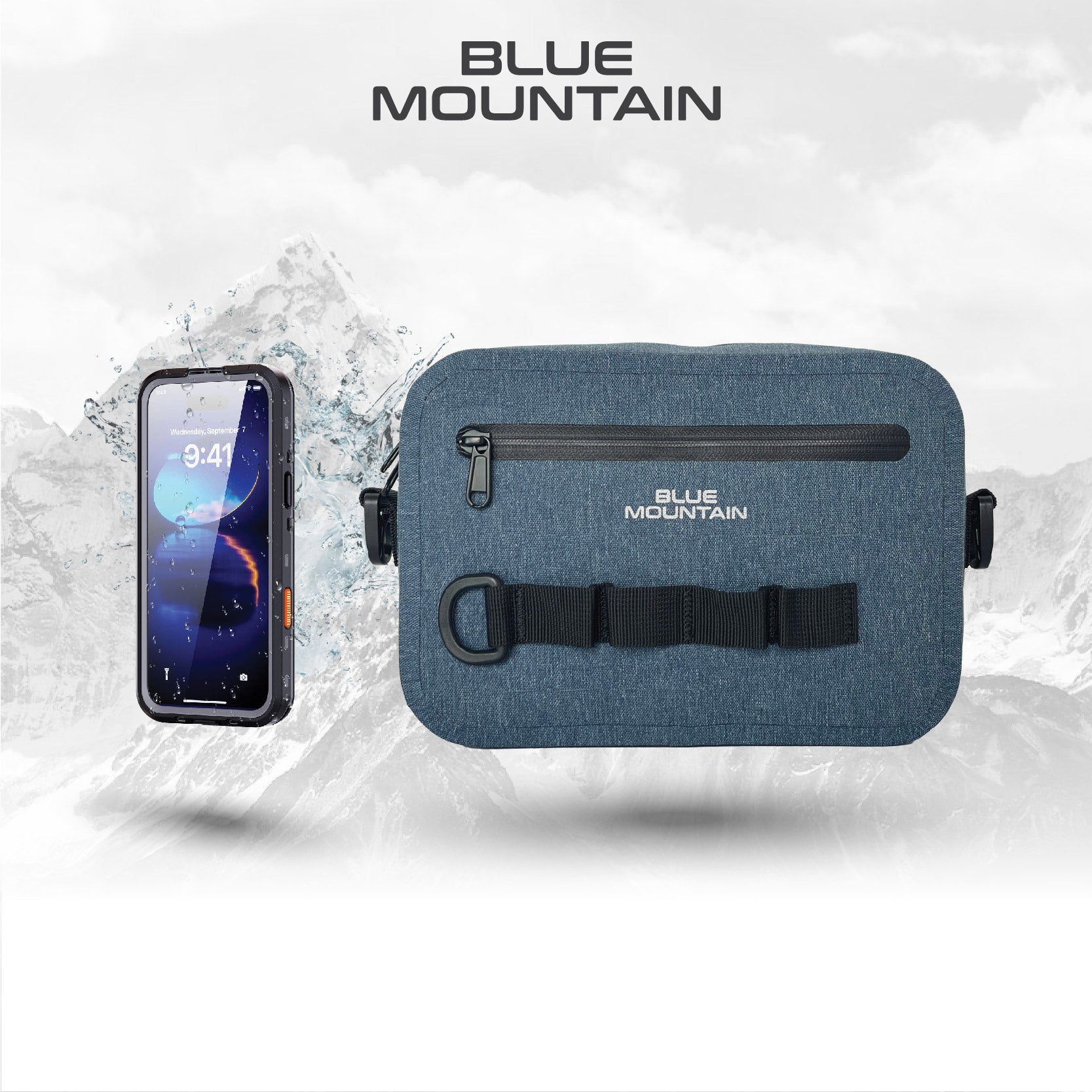 Blue Mountain DrizzleDuel 3L Dry Sling Bag Outdoor Sports Splashproof Travel Backpack Adjustable Shoulder Strap
