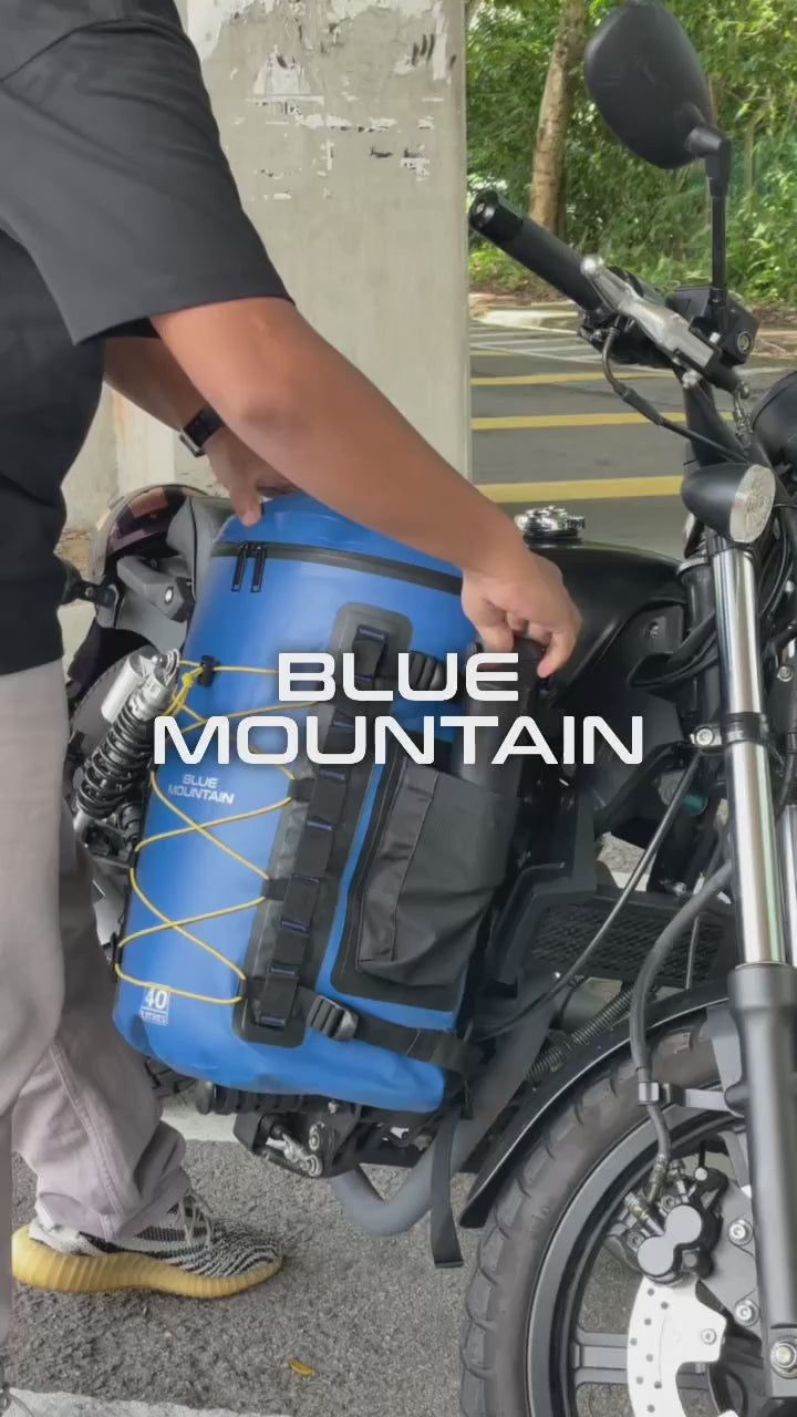Blue Mountain RainReign 40L Tarpaulin Backpack Dry Bag Outdoor Sports Splashproof Travel Laptop Bag Adjustable